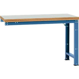 Manuflex Anbauwerkbank Profi Standard, Tischplatte Kunststoff, 1500 x 700 mm, brillantblau