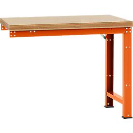 Manuflex Anbauwerkbank Profi Standard, Tischplatte Multiplex, 1250 x 700 mm, rotorange