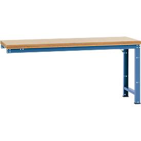 Manuflex Anbauwerkbank Profi Standard, Tischplatte Multiplex, 2000 x 700 mm, brillantblau