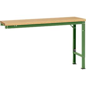 Manuflex Ansatztisch UNIVERSAL Spezial, 1500 x 800 mm, Multiplex natur, resedagrün