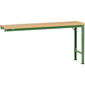 Manuflex Ansatztisch UNIVERSAL Spezial, 1750 x 800 mm, Multiplex natur, resedagrün