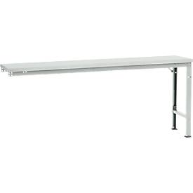 Manuflex Ansatztisch UNIVERSAL Spezial, 2000 x 800 mm, Melamin lichtgrau, lichtgrau