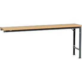 Manuflex Ansatztisch UNIVERSAL Spezial, 2000 x 800 mm, Multiplex natur, anthrazit