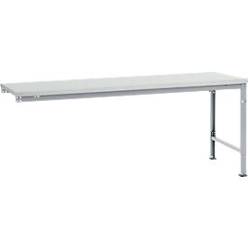 Manuflex Ansatztisch UNIVERSAL Spezial, Tischplatte Kunststoff, 2000x1000, alusilber