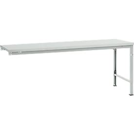Manuflex Ansatztisch UNIVERSAL Spezial, Tischplatte Kunststoff, 2000x1000, lichtgrau