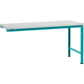 Manuflex Ansatztisch UNIVERSAL Spezial, Tischplatte Melamin, 1750x1000, wasserblau
