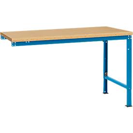 Manuflex Ansatztisch UNIVERSAL Spezial, Tischplatte Multiplex, 1500x1000, lichtblau