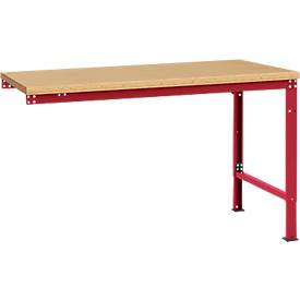 Manuflex Ansatztisch UNIVERSAL Spezial, Tischplatte Multiplex, 1500x1000, rubinrot