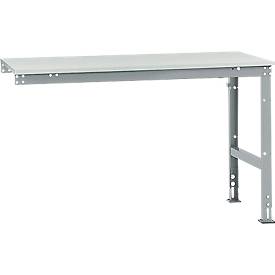 Manuflex Ansatztisch UNIVERSAL Standard, 1500 x 800 mm, Kunststoff lichtgrau, alusilber