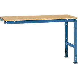 Manuflex Ansatztisch UNIVERSAL Standard, 1500 x 800 mm, Multiplex natur, brillantblau