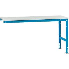 Manuflex Ansatztisch UNIVERSAL Standard, 1750 x 800 mm, Kunststoff lichtgrau, lichtblau