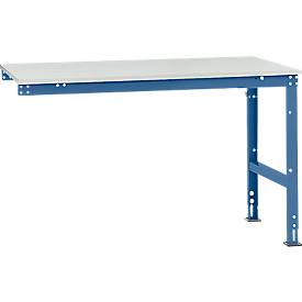 Manuflex Ansatztisch UNIVERSAL Standard, Tischplatte Kunststoff, 1500x1000, brillantblau