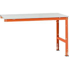Manuflex Ansatztisch UNIVERSAL Standard, Tischplatte Kunststoff, 1500x1000, rotorange