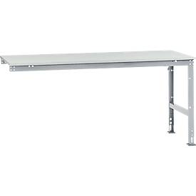 Manuflex Ansatztisch UNIVERSAL Standard, Tischplatte Kunststoff, 2000x1000, alusilber