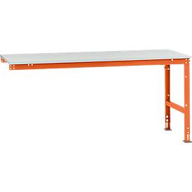 Manuflex Ansatztisch UNIVERSAL Standard, Tischplatte Kunststoff, 2000x1000, rotorange