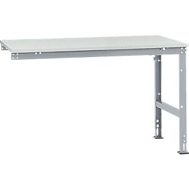 Manuflex Ansatztisch UNIVERSAL Standard, Tischplatte Melamin, 1500x1000, alusilber