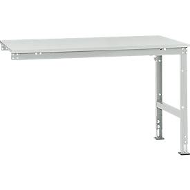 Manuflex Ansatztisch UNIVERSAL Standard, Tischplatte Melamin, 1500x1000, lichtgrau