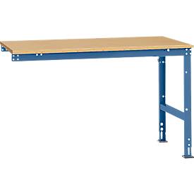 Manuflex Ansatztisch UNIVERSAL Standard, Tischplatte Multiplex, 1500x1000, brillantblau