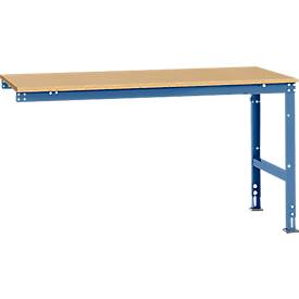 Manuflex Ansatztisch UNIVERSAL Standard, Tischplatte Multiplex, 1750x1000, brillantblau