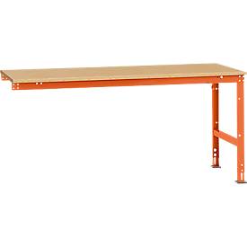 Manuflex Ansatztisch UNIVERSAL Standard, Tischplatte Multiplex, 2000x1000, rotorange