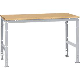 Manuflex Arbeitstisch UNIVERSAL Standard, 1500 x 1000 mm, Multiplex natur, alusilber