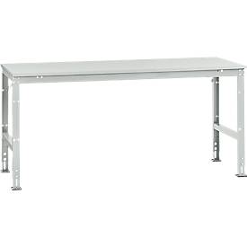 Manuflex Arbeitstisch UNIVERSAL Standard, 2000 x 1000 mm, Kunststoff lichtgrau, lichtgrau