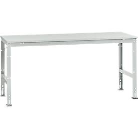 Manuflex Arbeitstisch UNIVERSAL Standard, 2000 x 1000 mm, Melamin lichtgrau, lichtgrau