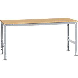 Manuflex Arbeitstisch UNIVERSAL Standard, 2000 x 1000 mm, Multiplex natur, alusilber