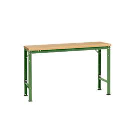 Manuflex Grundtisch UNIVERSAL Spezial, 1500 x 800 mm, Multiplex natur, resedagrün