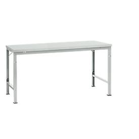 Manuflex Grundtisch UNIVERSAL Spezial, 1750 x 1000 mm, Melamin lichtgrau, lichtgrau