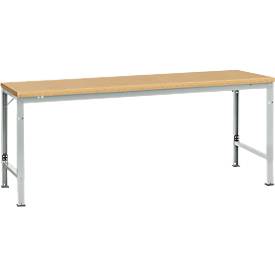Manuflex Grundtisch UNIVERSAL Spezial, 2000 x 1000 mm, Multiplex natur, lichtgrau