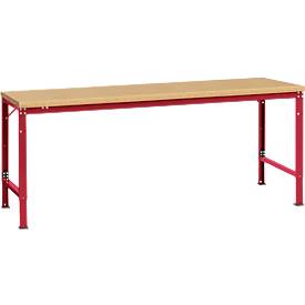 Manuflex Grundtisch UNIVERSAL Spezial, 2000 x 1000 mm, Multiplex natur, rubinrot