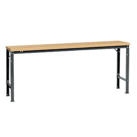 Manuflex Grundtisch UNIVERSAL Spezial, 2000 x 800 mm, Multiplex natur, anthrazit
