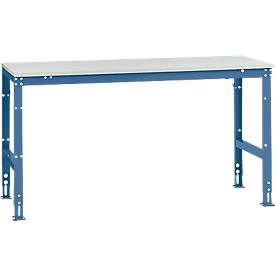 Manuflex Grundtisch UNIVERSAL Standard, Tischplatte Kunststoff, 1750x800, brillantblau