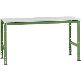 Manuflex Grundtisch UNIVERSAL Standard, Tischplatte Kunststoff, 1750x800, resedagrün