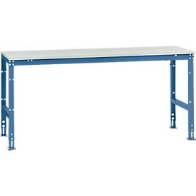 Manuflex Grundtisch UNIVERSAL Standard, Tischplatte Kunststoff, 2000x800, brillantblau