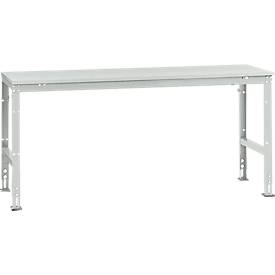 Manuflex Grundtisch UNIVERSAL Standard, Tischplatte Kunststoff, 2000x800, lichtgrau
