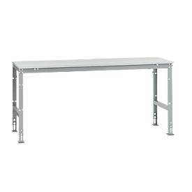 Manuflex Grundtisch UNIVERSAL Standard, Tischplatte Melamin, 2000x800, alusilber
