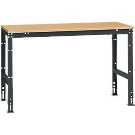 Manuflex Grundtisch UNIVERSAL Standard, Tischplatte Multiplex, 1500x800, anthrazit