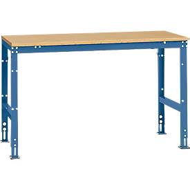 Manuflex Grundtisch UNIVERSAL Standard, Tischplatte Multiplex, 1500x800, brillantblau