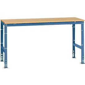 Manuflex Grundtisch UNIVERSAL Standard, Tischplatte Multiplex, 1750x800, brillantblau
