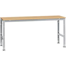 Manuflex Grundtisch UNIVERSAL Standard, Tischplatte Multiplex, 2000x800, alusilber