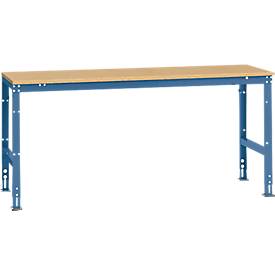 Manuflex Grundtisch UNIVERSAL Standard, Tischplatte Multiplex, 2000x800, brillantblau