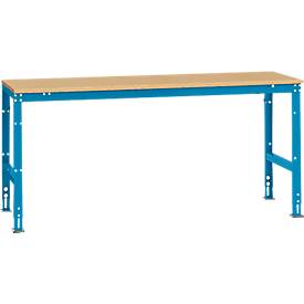 Manuflex Grundtisch UNIVERSAL Standard, Tischplatte Multiplex, 2000x800, lichtblau