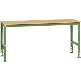 Manuflex Grundtisch UNIVERSAL Standard, Tischplatte Multiplex, 2000x800, resedagrün
