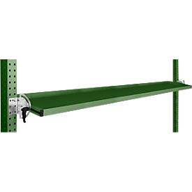 Manuflex Neigbare Ablagekonsole, für Reihe Universal oder Profi, Nutztiefe 195 mm, für Tischbreite 2000 mm, resedagrün