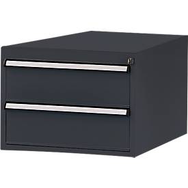 Manuflex Schubladen-Unterbauten, für Werkbank Profi Tiefe 700 mm, anthrazit