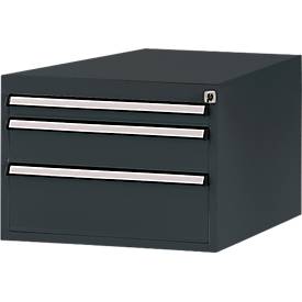 Manuflex Schubladen-Unterbauten, für Werkbank Profi Tiefe 700 mm, anthrazit