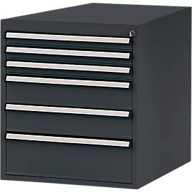 Manuflex Schubladen-Unterbauten, für Werkbank Profi Tiefe 700 mm, anthrazit