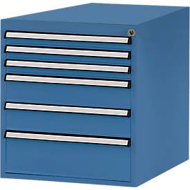 Manuflex Schubladen-Unterbauten, für Werkbank Profi Tiefe 700 mm, brillantblau